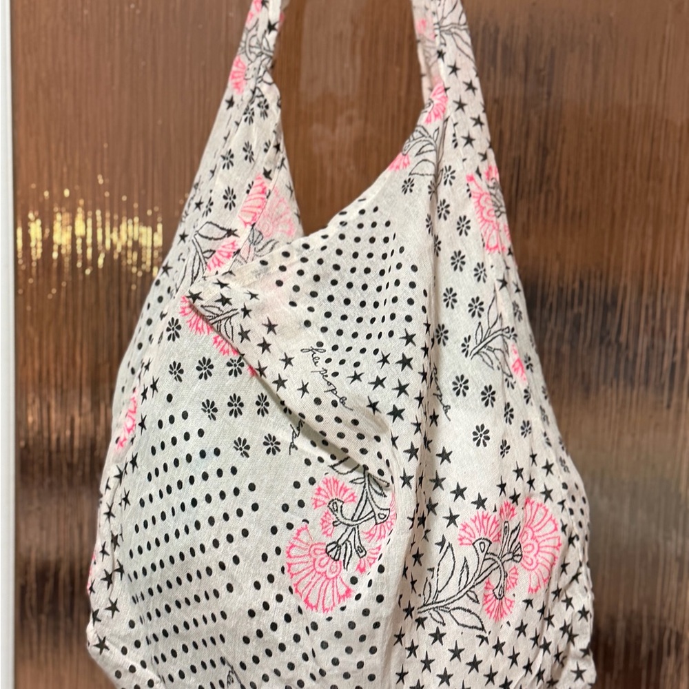 Free People Pink and Black Floral Hobo Bag - Picture 7 of 11